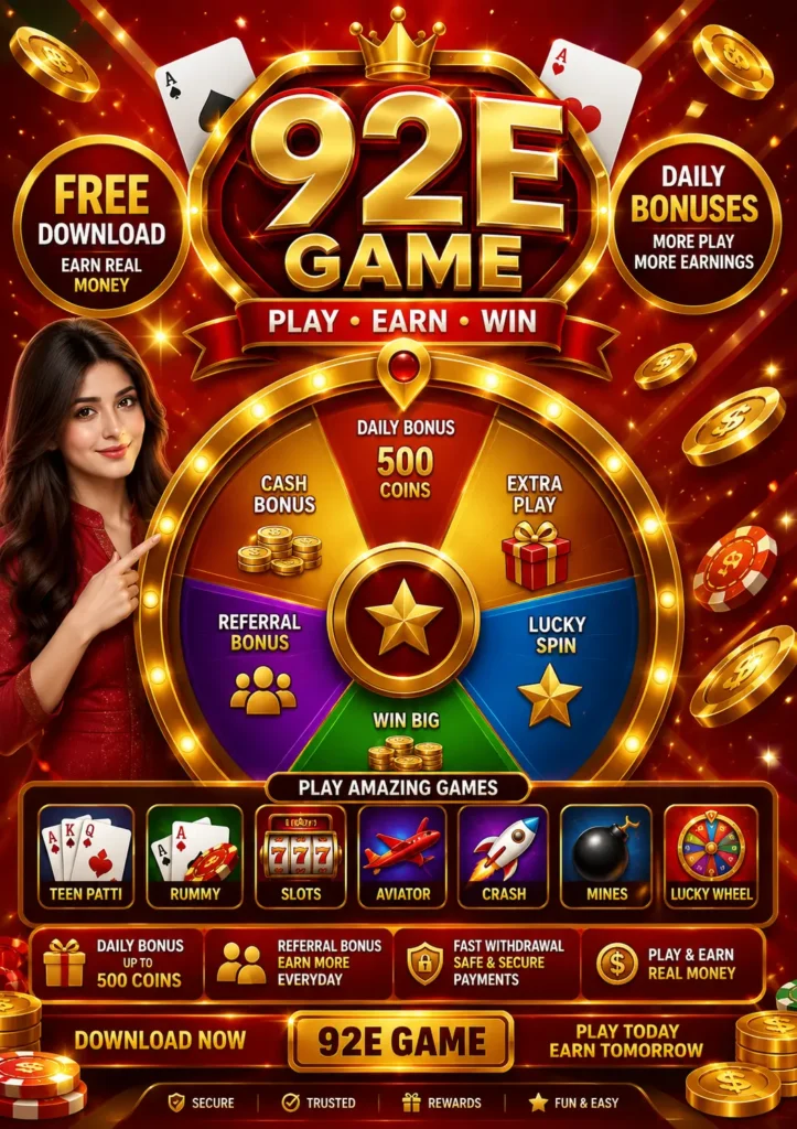 92E Game APK Download
Daily bonuses
Play live casino games